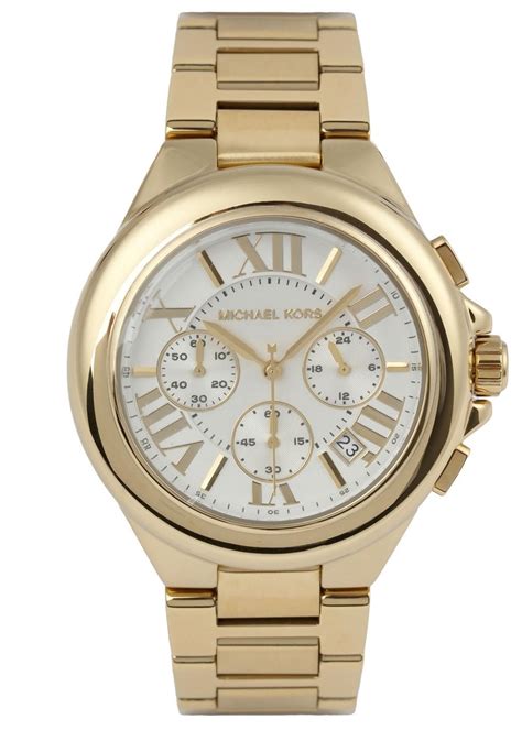 gold stainless steel michael kors linitials mk scattered accross face|michael kors gold tone.